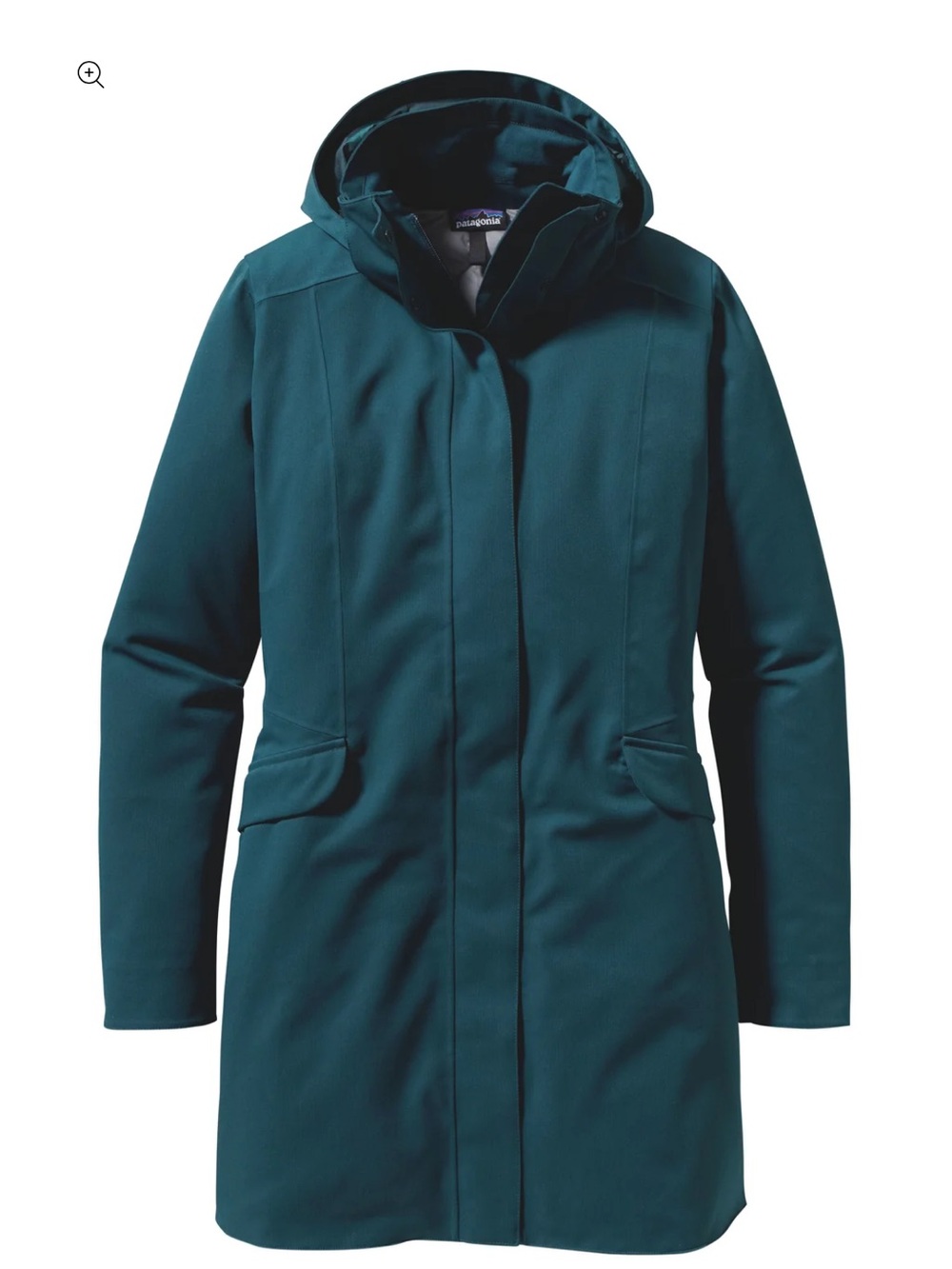 Patagonia Teal Hooded Puffer Coat - Insulated Winter Jacket